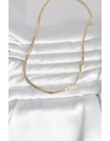 CM 14K Gold Color Flat Chain Model 45 cm Women's Necklace
