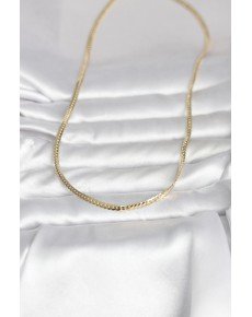 CM 14K Gold Color Flat Chain Model 45 cm Women's Necklace