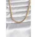CM 14K Gold Color Flat Snake Chain Model 45 cm Women s Necklace