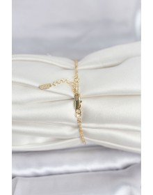 CM 14K Gold Color Crushed Twist Chain Model Women's Bracelet