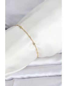CM 14K Gold Color Twist Heel Model Women's Bracelet