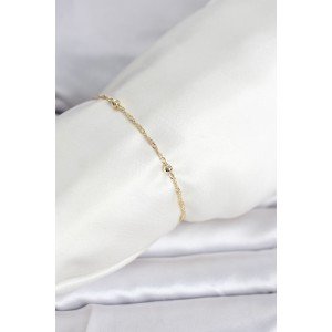 CM 14K Gold Color Twist Heel Model Women's Bracelet