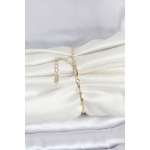 CM 14K Gold Color Flat Crush Twist Model Women's Bracelet