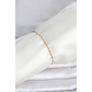 CM 14K Gold Color Flat Crush Twist Model Women's Bracelet