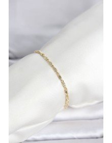 CM 14K Gold Color Twist Chain Model Women's Bracelet