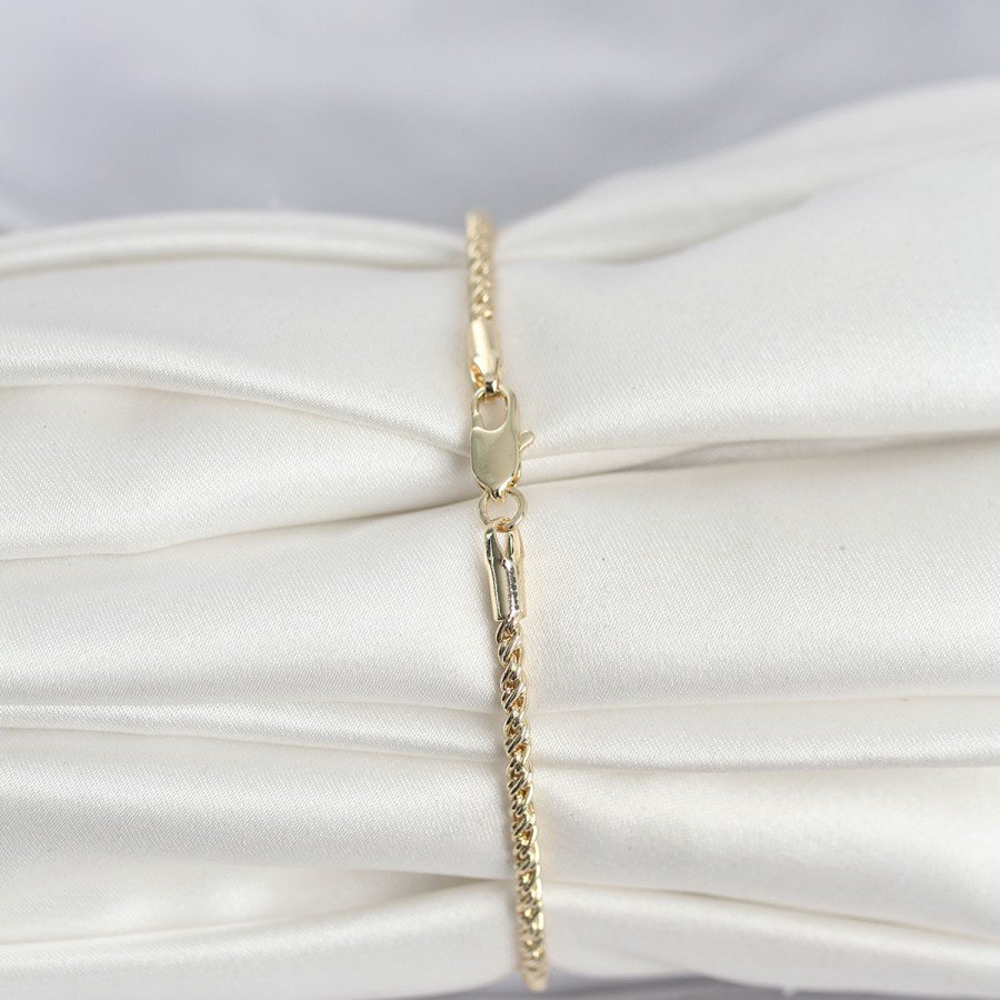 CM 14K Gold Color Twist Chain Model Women s Bracelet