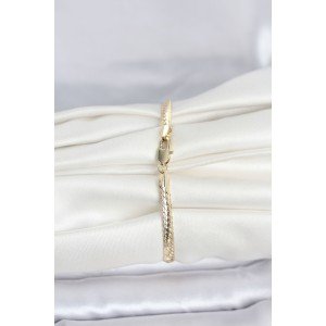 CM 14K Gold Color Laser Flat Chain Model Women's Bracelet CM 14K Gold Color Laser Flat Chain Model Women's Bracelet