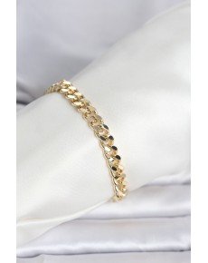 CM 14K Gold Color Crushed Thick Chain Model Women's Bracelet