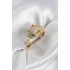 Jaguar Model Gold Color Zircon Stone Women's Ring