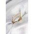 Set of 2 Women's Rings with Gold Color Pearl and Zircon Stones