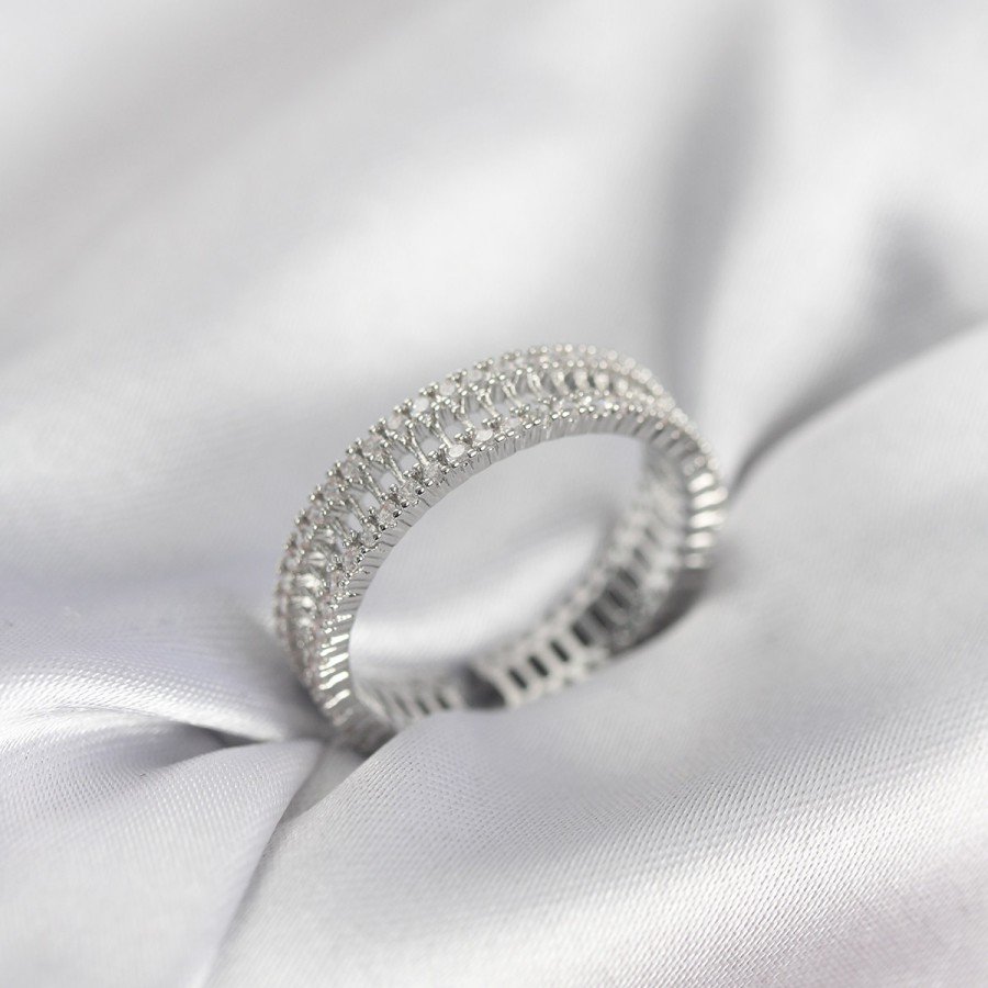 Silver Color Minimal Zircon Stone Women s Ring Silver Color Minimal Zircon Stone Women s Ring