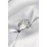 Silver Color Women's Ring with Zircon Stone and Stud