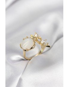 Gold Color Pole Star Model Women's Ring