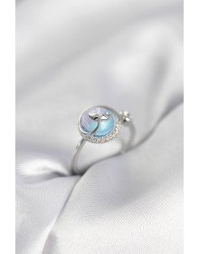 Silver Color Fish Tail Ocean Model Women's Ring