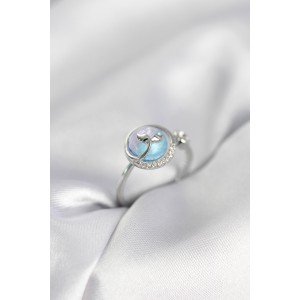 Silver Color Fish Tail Ocean Model Women's Ring