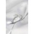 Silver Color Zircon Stone Single Stone Model Women's Ring