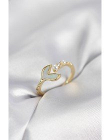 Gold Color Fish Tail Model Women's Ring