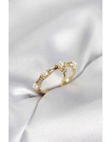 Gold Color Pendant Bone Model Women's Ring