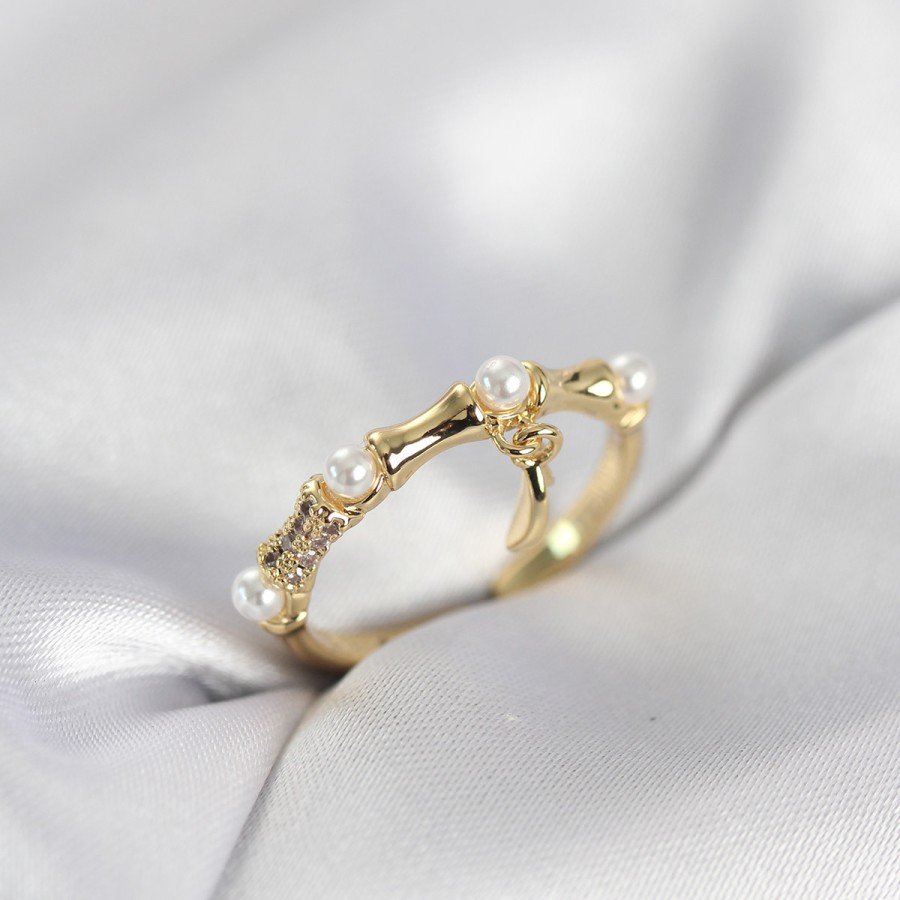 Gold Color Pendant Bone Model Women s Ring