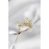 Gold Color Pole Star Model Zircon Stone Women's Ring