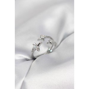 Minimal Polar Star Model Silver Color Women's Ring Minimal Polar Star Model Silver Color Women's Ring
