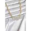 Brass Gold Color Fringed Model Women s Necklace