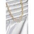 Brass Gold Color Fringed Model Women's Necklace