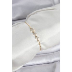 Gold Color Zircon Stone Star Model Elevator Women's Bracelet