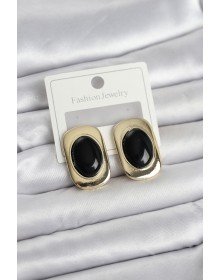 Black Color Square Model Vintage Women's Earrings