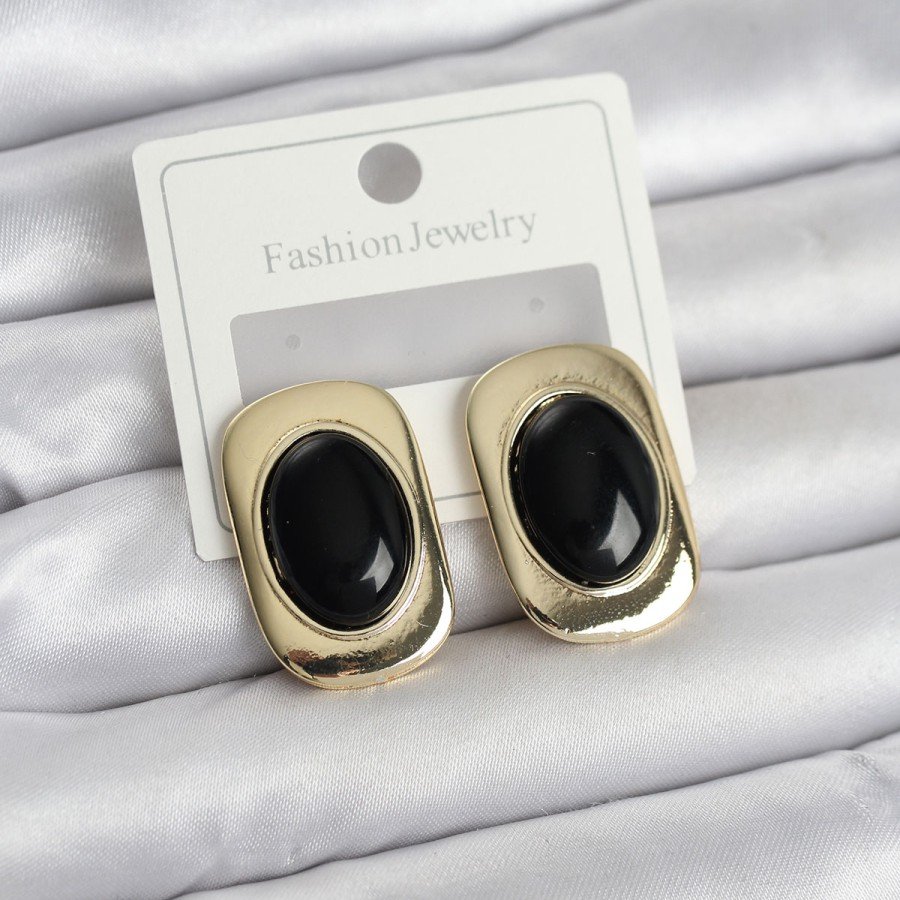 Black Color Square Model Vintage Women s Earrings