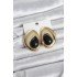 Brass Gold Color Black Stone Drop Model Vintage Women's Earrings