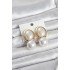 Brass Gold Color Model Pearled Women's Earrings