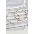 316L Steel Gold Color 60 mm Hoop Women's Earrings