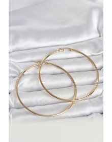 316L Steel Gold Color 70 mm Women's Hoop Earrings