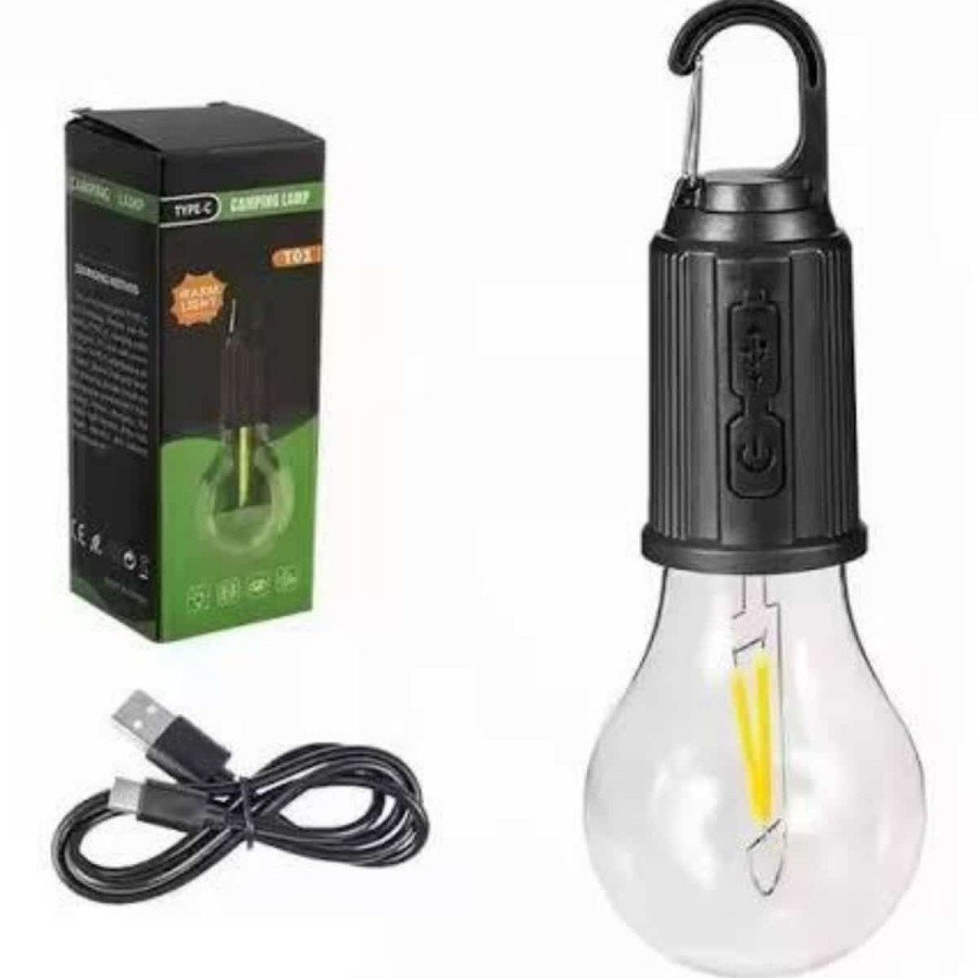 Hanging Unbreakable LED Light Camping Garden Lamp Portable LED Bulb Rechargeable