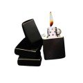 Refillable Black Gasoline Lighter Metallic