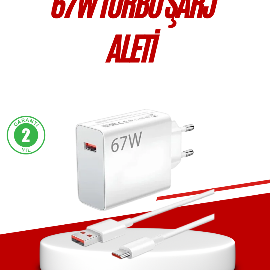 67 Watt Type C Fast Charger Compatible with Huawei P30 P40 Mate 20 Pro