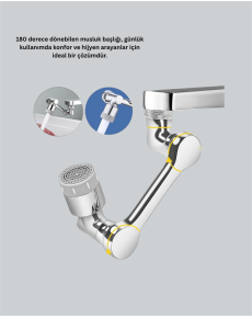 Versatile Rotatable Faucet Head 2 Functions Water Flow