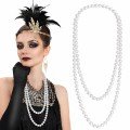 1920 Gatsby Pearl Necklace – Vintage Long White Pearl Necklace
