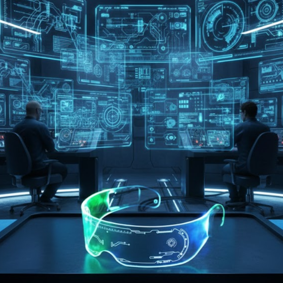 LED Light Rave Glasses 7 Colors 5 Light Modes Futuristic Design