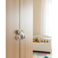 4 Pieces Child Safety Cabinet Lock Adhesive Practical Use Indoor Protection