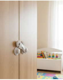 4 Pieces Child Safety Cabinet Lock Adhesive Practical Use Indoor Protection