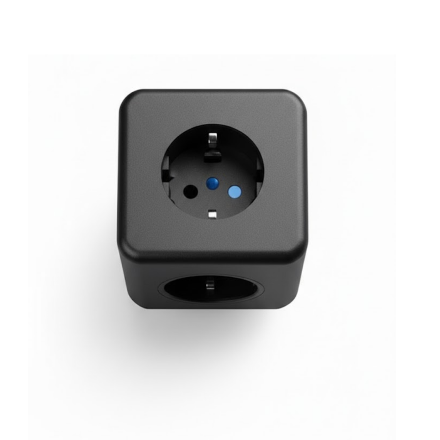 Surge Protected Cube Socket with 3 Socket Inputs and 3 USB Charging Features