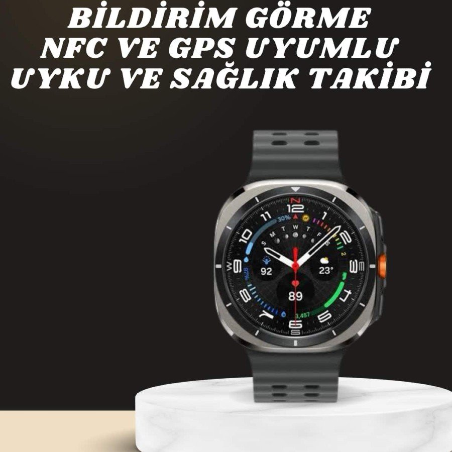 Smart Watch Amoled Screen Bluetooth Connected Health Tracking GPS Compatible