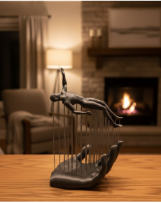 3D Hand Human Figure Gray Modern Home and Office Decor
