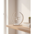 3D Zen Statue Modern Moon Design Meditation Figurine