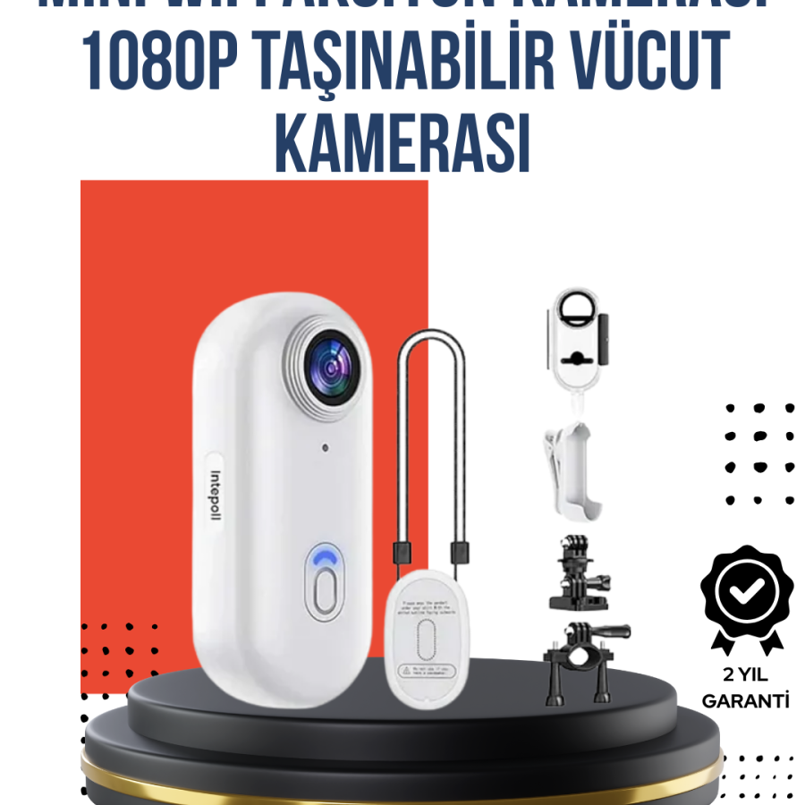 360° Clip-on Magnetic Sports Camera High Resolution