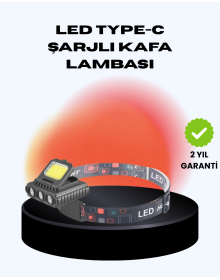 COB + XPE LED Headlamp 800 Lumen Multi-Mode with USB Type C Rechargeable
