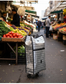 Wheeled Grocery and Market Bag Suitable for Heavy Load Carrying