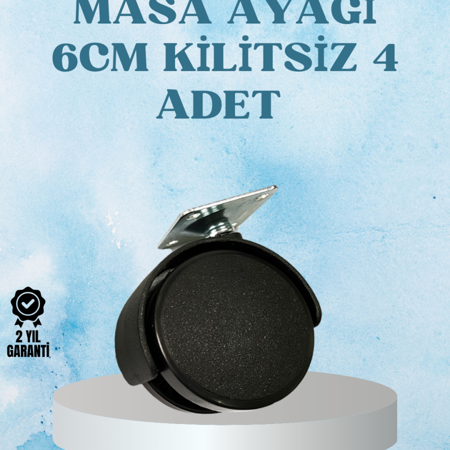 Non-locking Furniture Casters 6 cm 4 Pieces Durable Design
